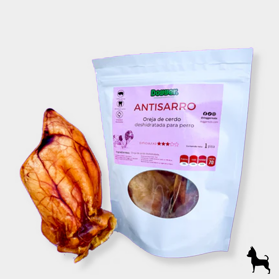 Anti-Sarro - Oreja de cerdo Deshidratada Dogger