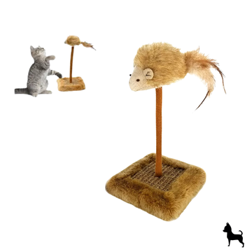 Juguete para gato de ratón con resorte