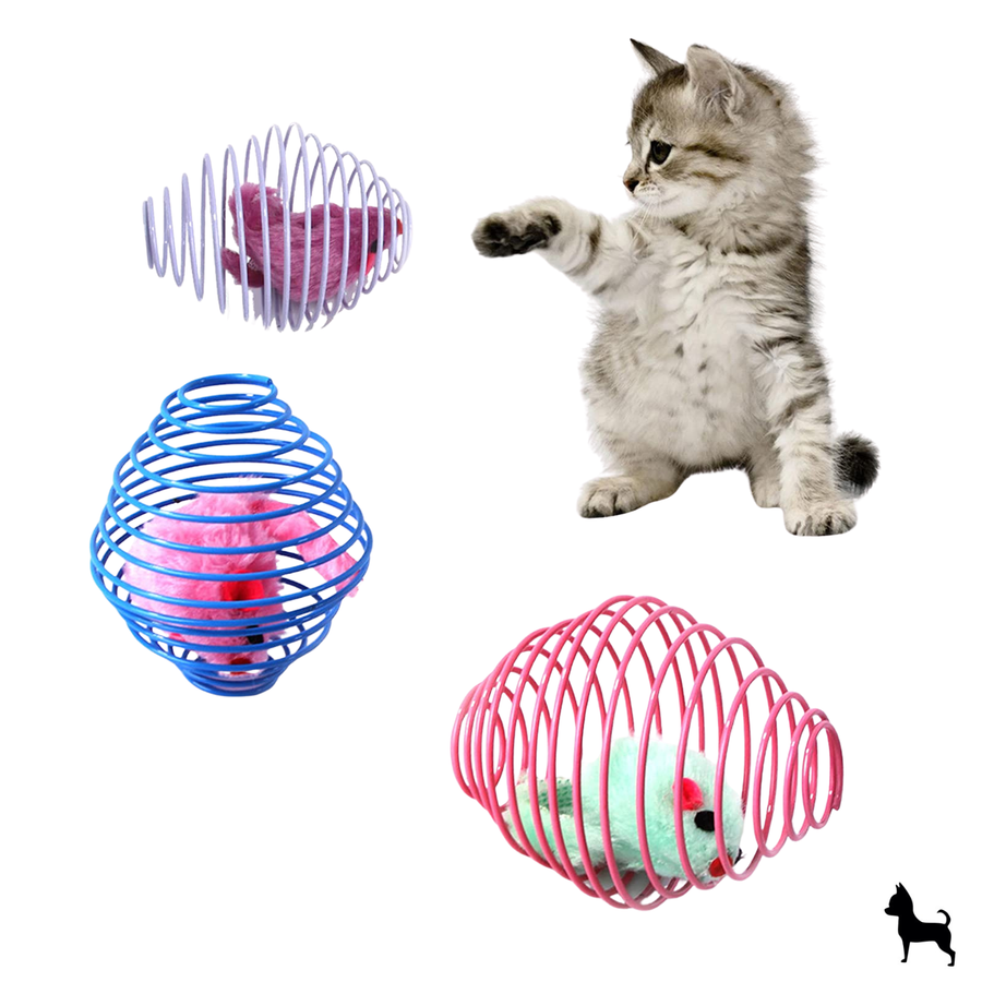 Bola de resorte para gatos