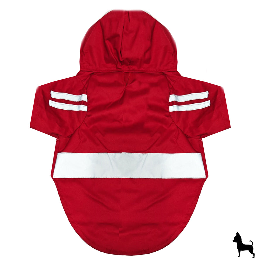 Impermeable rojo para perro