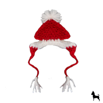 Gorro para mascotas navideño Crochet